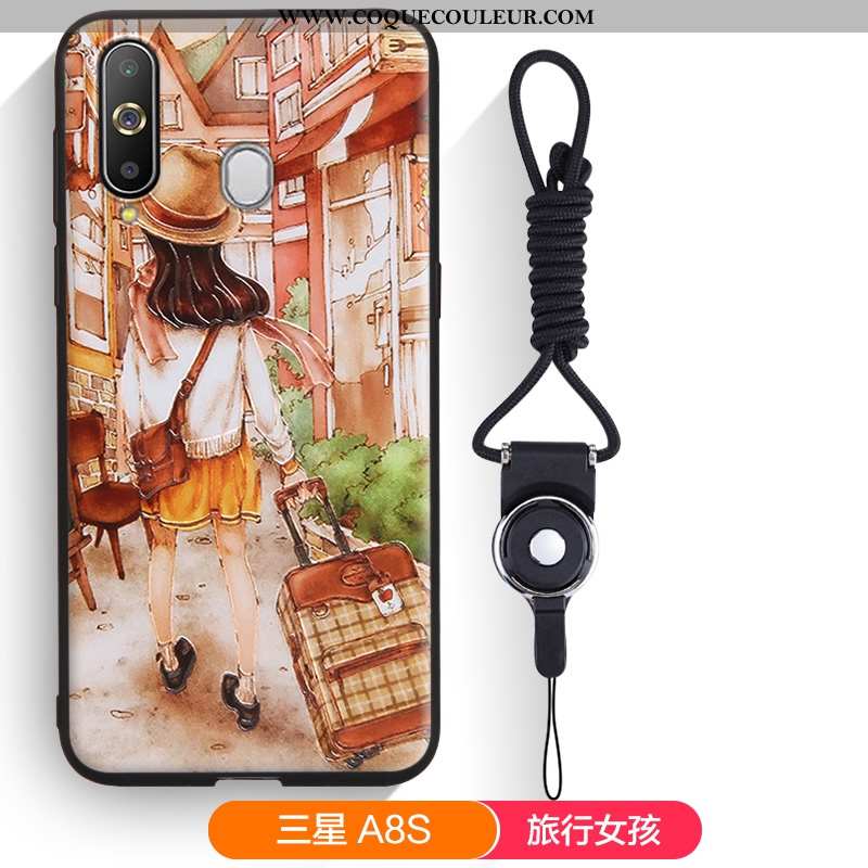 Coque Samsung Galaxy A8s Gaufrage Silicone Étui, Housse Samsung Galaxy A8s Dessin Animé Téléphone Po