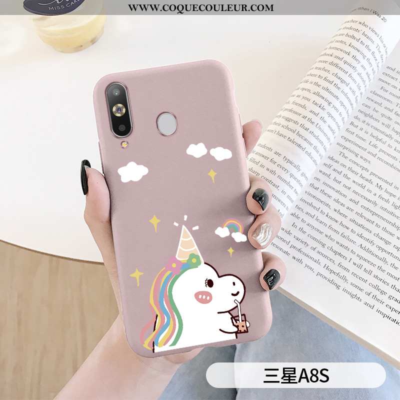 Coque Samsung Galaxy A8s Fluide Doux Arc En Ciel Dessin Animé, Housse Samsung Galaxy A8s Silicone Bl