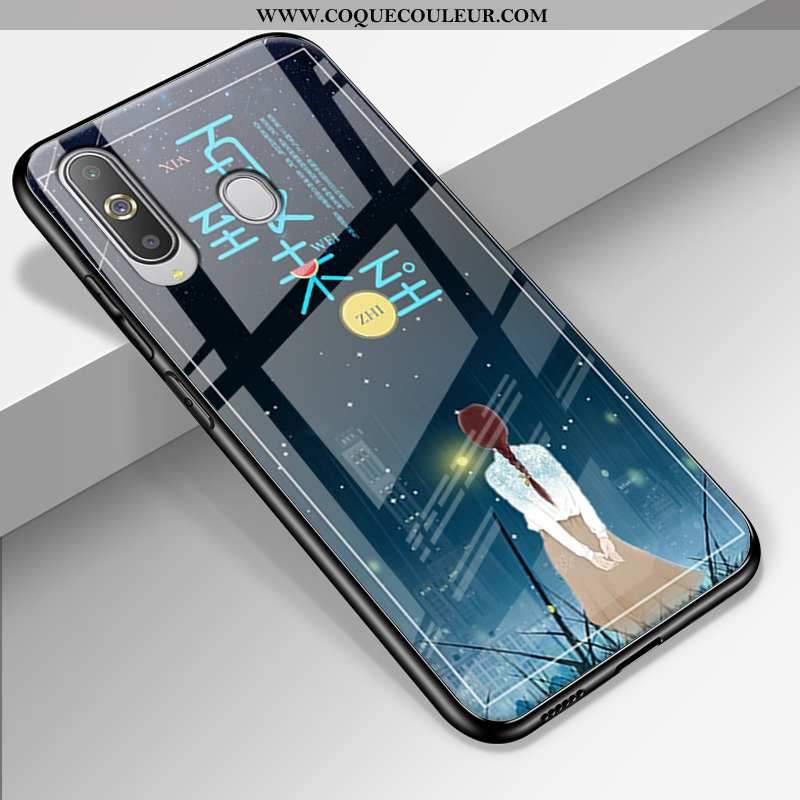 Étui Samsung Galaxy A8s Tendance Paysage Délavé En Daim, Coque Samsung Galaxy A8s Silicone Difficile