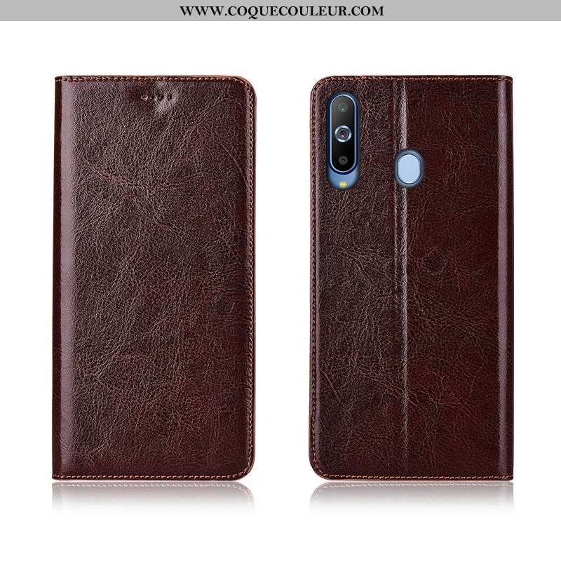 Étui Samsung Galaxy A8s Cuir Fluide Doux Incassable, Coque Samsung Galaxy A8s Modèle Fleurie Nouveau