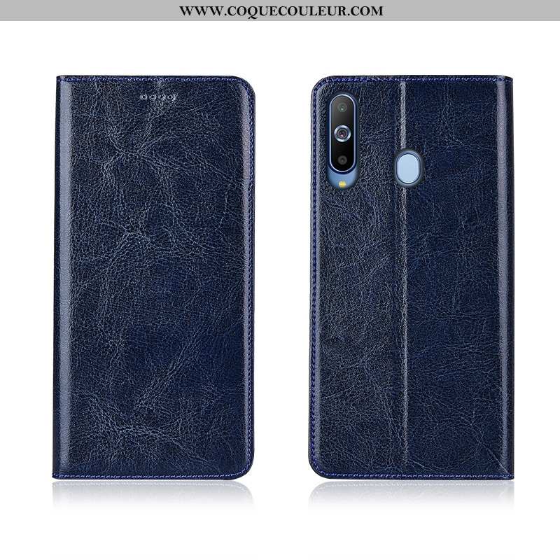 Étui Samsung Galaxy A8s Cuir Fluide Doux Incassable, Coque Samsung Galaxy A8s Modèle Fleurie Nouveau