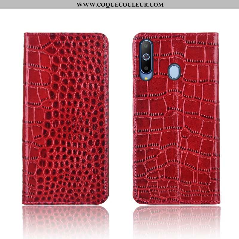 Coque Samsung Galaxy A8s Silicone Étui Cuir, Housse Samsung Galaxy A8s Protection Tout Compris Marro