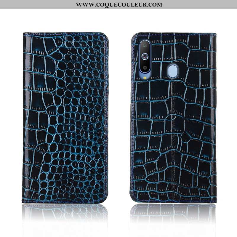 Coque Samsung Galaxy A8s Silicone Étui Cuir, Housse Samsung Galaxy A8s Protection Tout Compris Marro