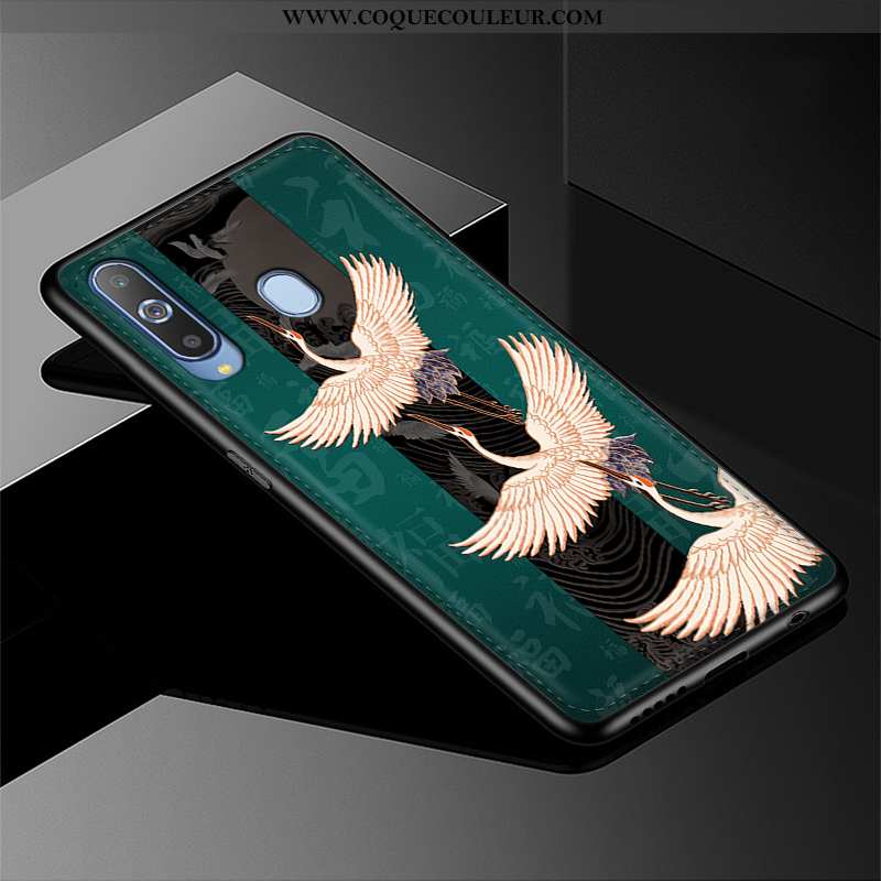 Housse Samsung Galaxy A8s Modèle Fleurie 2020 Tendance, Étui Samsung Galaxy A8s Protection Verte