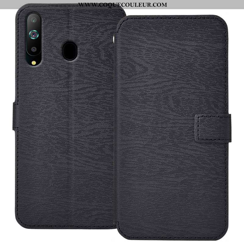 Housse Samsung Galaxy A8s Protection Bleu Marin Étui, Étui Samsung Galaxy A8s Cuir Fluide Doux Bleu 