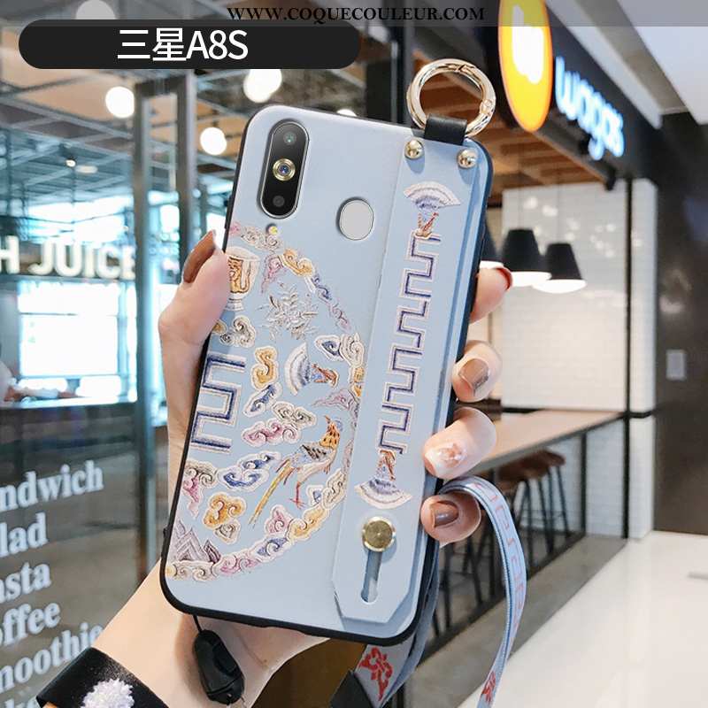 Étui Samsung Galaxy A8s Modèle Fleurie Silicone Étoile, Coque Samsung Galaxy A8s Fluide Doux Télépho