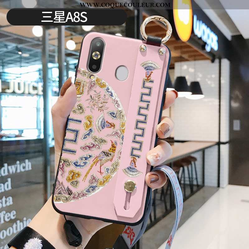 Étui Samsung Galaxy A8s Modèle Fleurie Silicone Étoile, Coque Samsung Galaxy A8s Fluide Doux Télépho