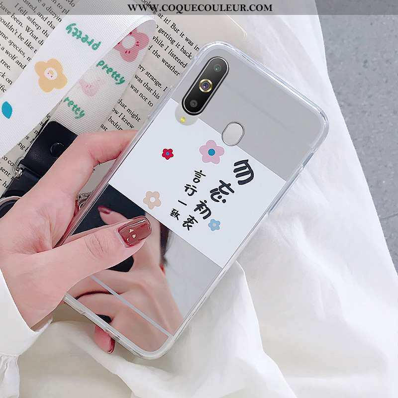 Coque Samsung Galaxy A8s Fluide Doux Incassable Blanc, Housse Samsung Galaxy A8s Protection Étoile B