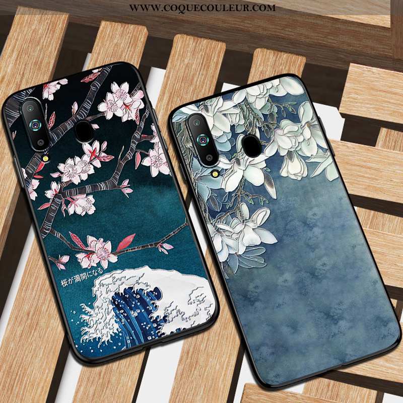 Étui Samsung Galaxy A8s Silicone Tout Compris Bleu Marin, Coque Samsung Galaxy A8s Protection Bleu F