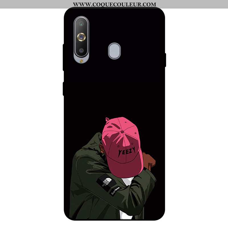 Étui Samsung Galaxy A8s Fluide Doux Rose Incassable, Coque Samsung Galaxy A8s Silicone Téléphone Por