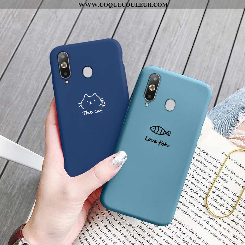 Étui Samsung Galaxy A8s Fluide Doux Frais Téléphone Portable, Coque Samsung Galaxy A8s Silicone Bleu