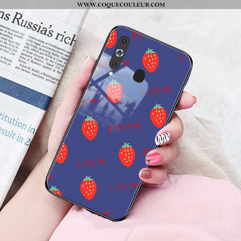 Étui Samsung Galaxy A8s Verre Nouveau, Coque Samsung Galaxy A8s Étoile Rouge