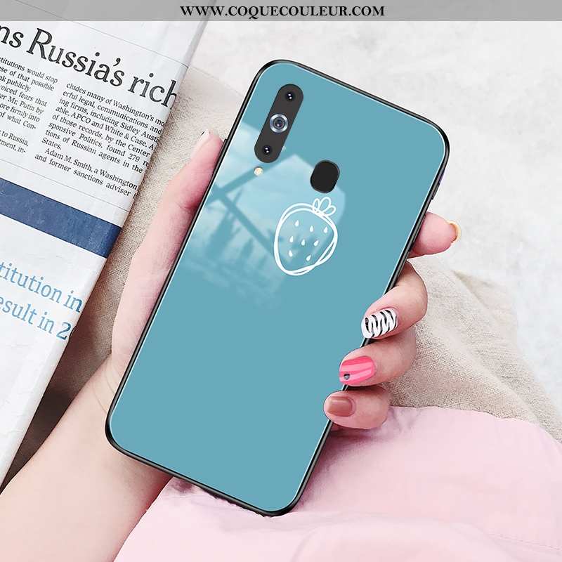 Étui Samsung Galaxy A8s Verre Nouveau, Coque Samsung Galaxy A8s Étoile Rouge