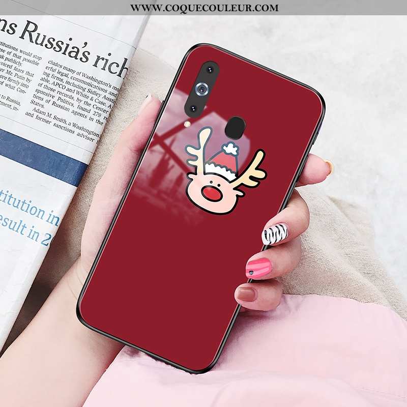 Étui Samsung Galaxy A8s Verre Nouveau, Coque Samsung Galaxy A8s Étoile Rouge