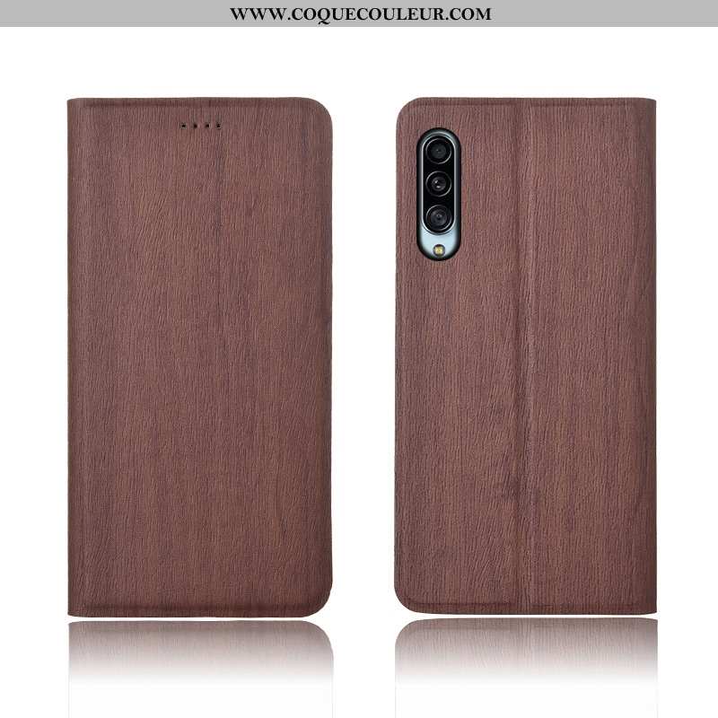 Coque Samsung Galaxy A90 5g Délavé En Daim Protection, Housse Samsung Galaxy A90 5g Cuir Étoile Bleu