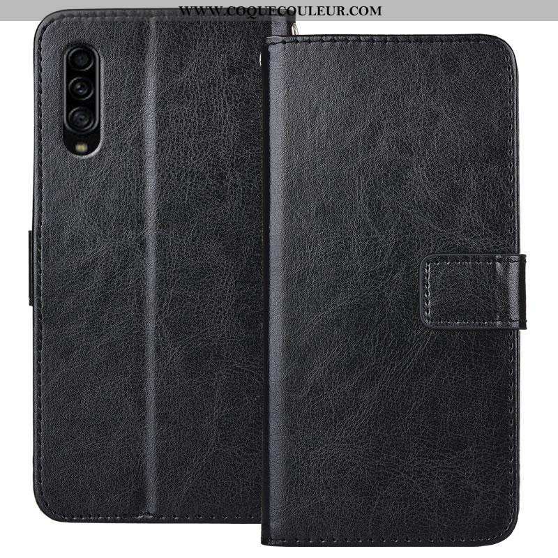 Étui Samsung Galaxy A90 5g Protection Incassable Clamshell, Coque Samsung Galaxy A90 5g Cuir Noir