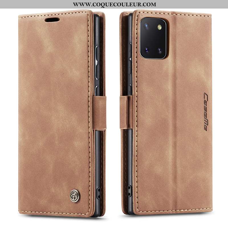 Coque Samsung Galaxy Note 10 Lite Créatif Étui Kaki, Housse Samsung Galaxy Note 10 Lite Cuir Incassa