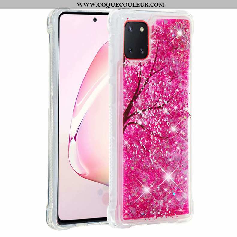 Étui Samsung Galaxy Note 10 Lite Fluide Doux Étoile Rose, Coque Samsung Galaxy Note 10 Lite Tout Com