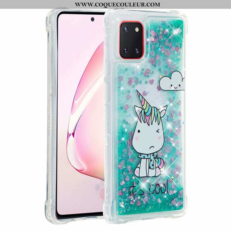 Étui Samsung Galaxy Note 10 Lite Fluide Doux Étoile Rose, Coque Samsung Galaxy Note 10 Lite Tout Com