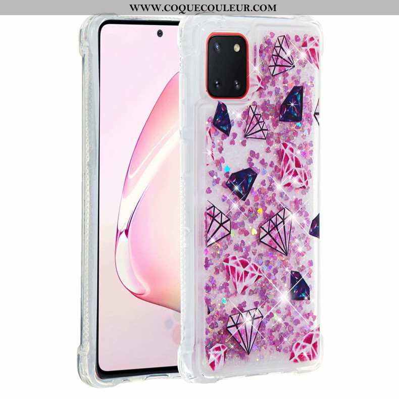 Étui Samsung Galaxy Note 10 Lite Fluide Doux Étoile Rose, Coque Samsung Galaxy Note 10 Lite Tout Com