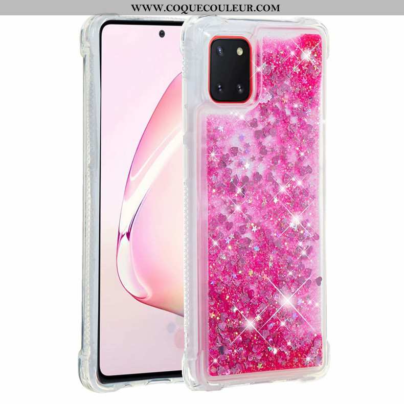 Étui Samsung Galaxy Note 10 Lite Fluide Doux Étoile Rose, Coque Samsung Galaxy Note 10 Lite Tout Com