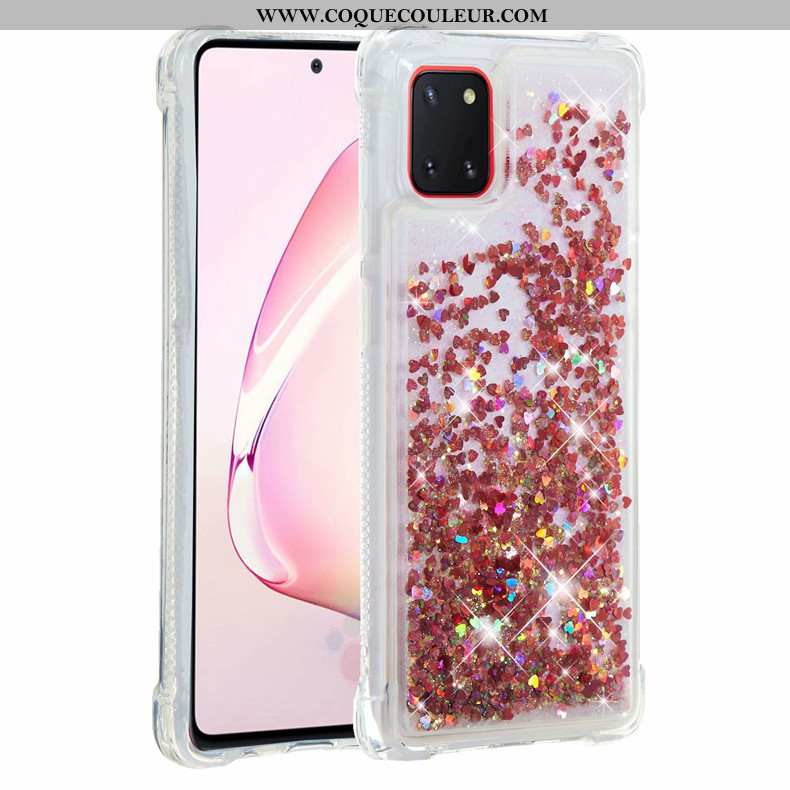 Étui Samsung Galaxy Note 10 Lite Fluide Doux Étoile Rose, Coque Samsung Galaxy Note 10 Lite Tout Com