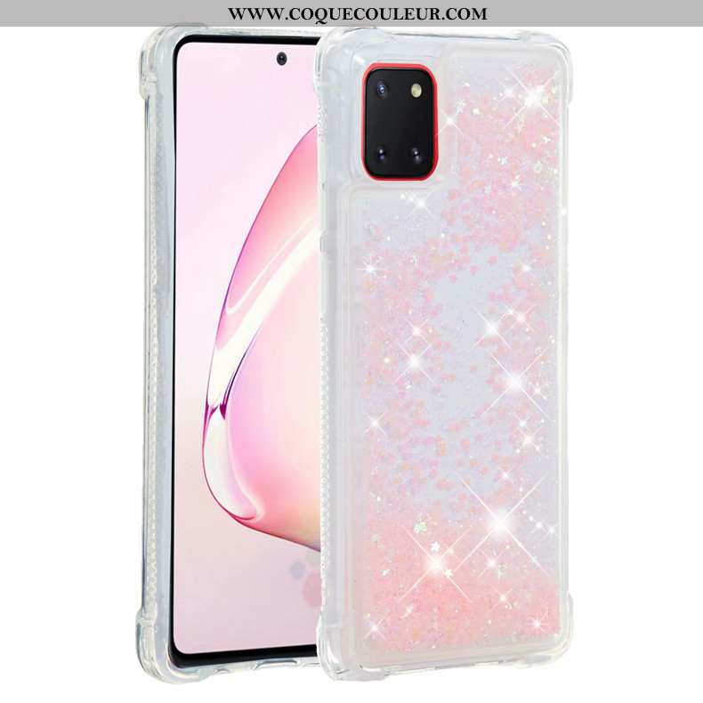 Étui Samsung Galaxy Note 10 Lite Fluide Doux Étoile Rose, Coque Samsung Galaxy Note 10 Lite Tout Com