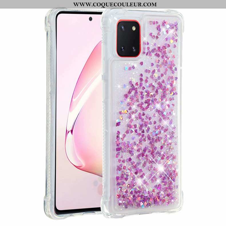 Étui Samsung Galaxy Note 10 Lite Fluide Doux Étoile Rose, Coque Samsung Galaxy Note 10 Lite Tout Com