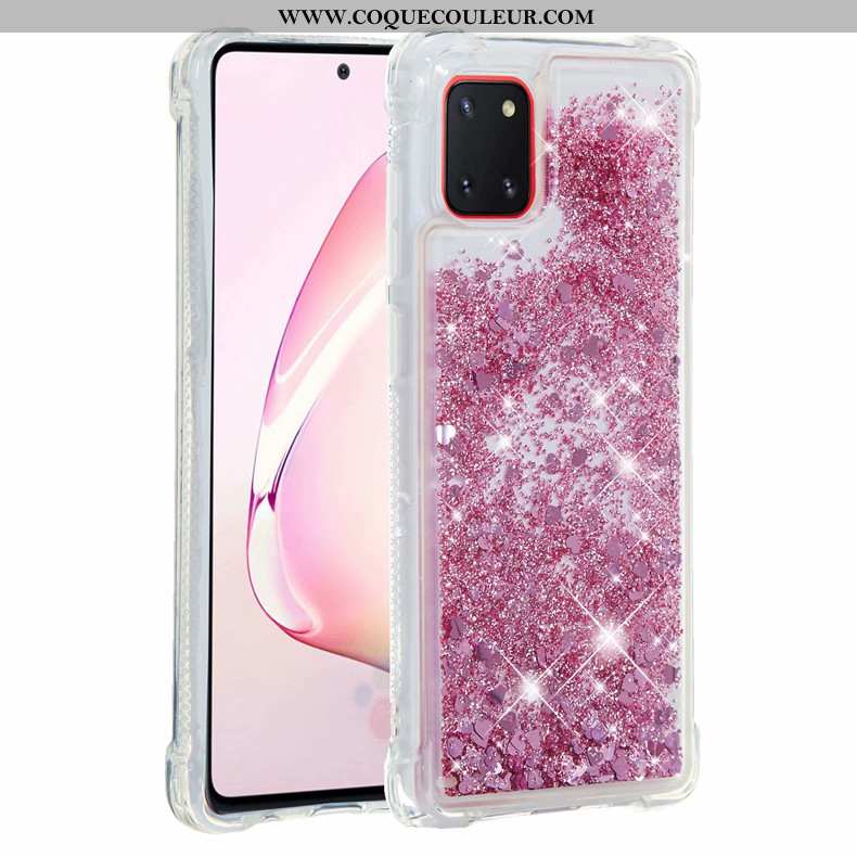 Étui Samsung Galaxy Note 10 Lite Fluide Doux Étoile Rose, Coque Samsung Galaxy Note 10 Lite Tout Com