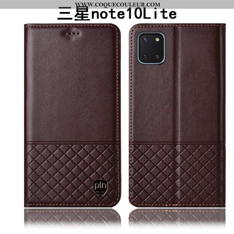 Étui Samsung Galaxy Note 10 Lite Protection Tout Compris, Coque Samsung Galaxy Note 10 Lite Cuir Vér