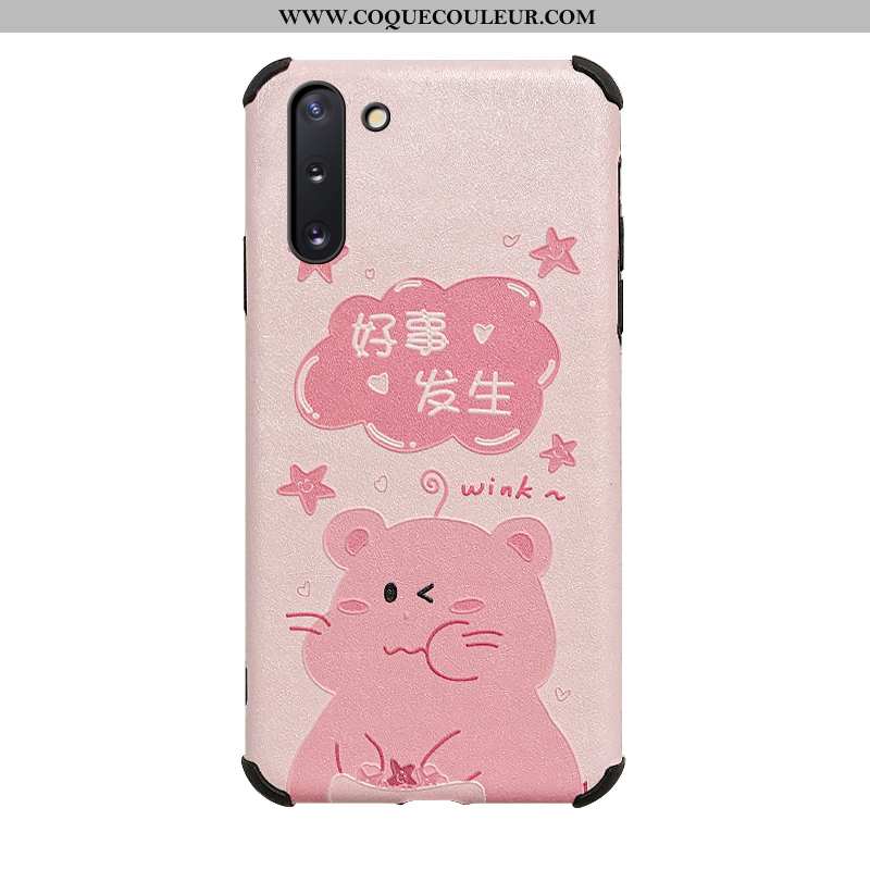 Coque Samsung Galaxy Note 10 Protection Rose Étui, Housse Samsung Galaxy Note 10 Tendance