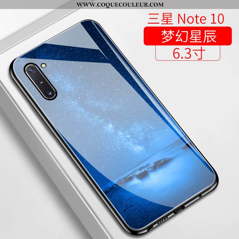 Housse Samsung Galaxy Note 10 Silicone Incassable Coque, Étui Samsung Galaxy Note 10 Verre Tendance 