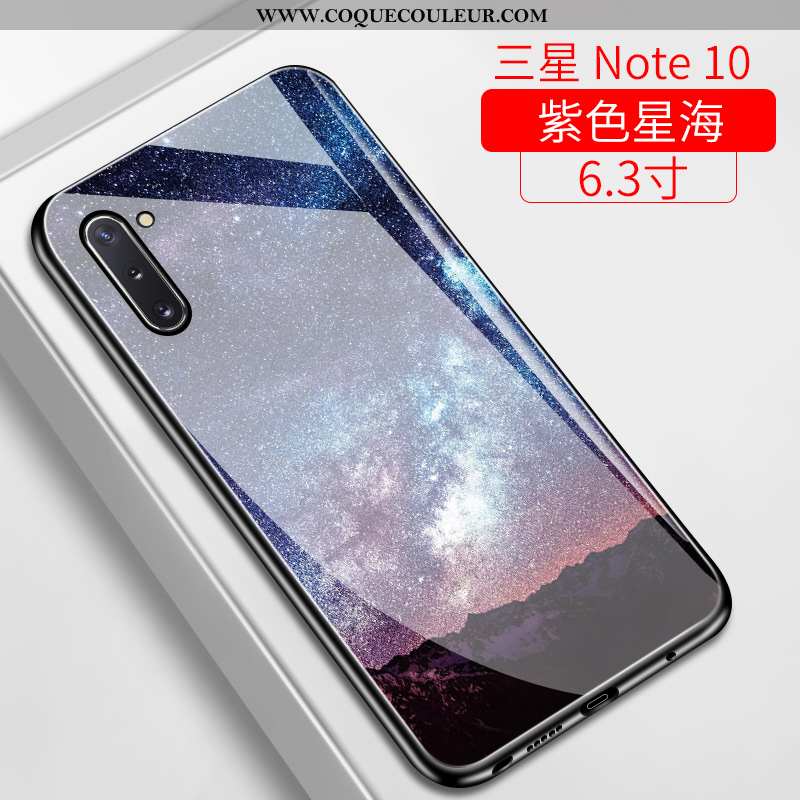 Housse Samsung Galaxy Note 10 Silicone Incassable Coque, Étui Samsung Galaxy Note 10 Verre Tendance 