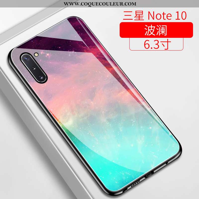 Housse Samsung Galaxy Note 10 Silicone Incassable Coque, Étui Samsung Galaxy Note 10 Verre Tendance 