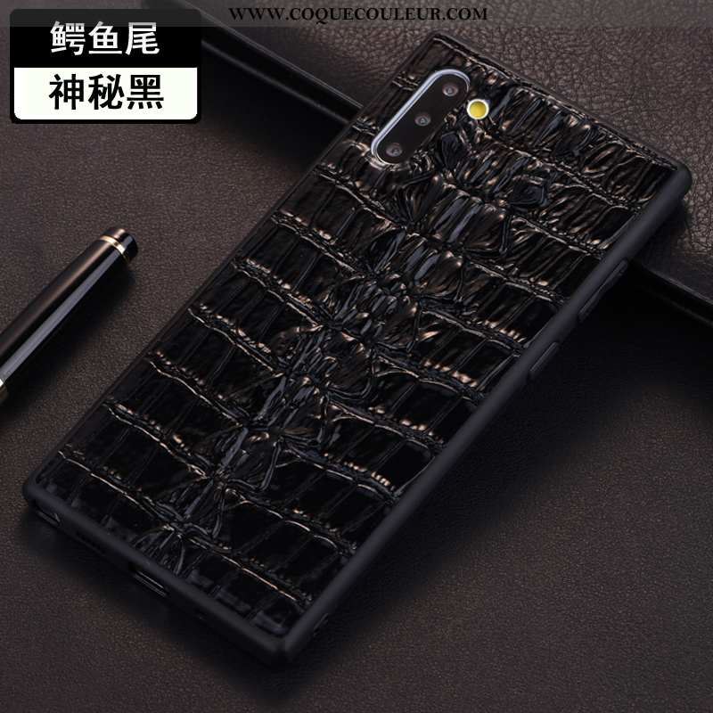 Étui Samsung Galaxy Note 10 Protection Coque Étui, Samsung Galaxy Note 10 Cuir Véritable Crocodile V