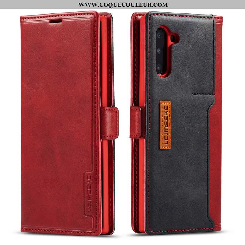 Étui Samsung Galaxy Note 10 Cuir Véritable Coque Membrane, Samsung Galaxy Note 10 Incassable Marron