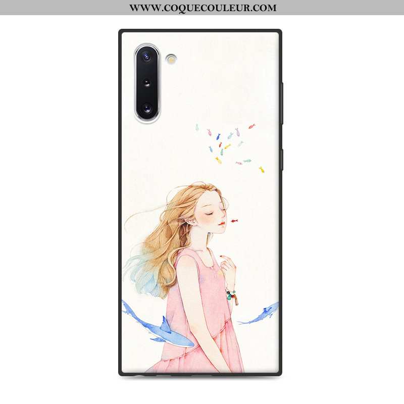 Coque Samsung Galaxy Note 10 Protection Étui, Housse Samsung Galaxy Note 10 Art Petit Blanche