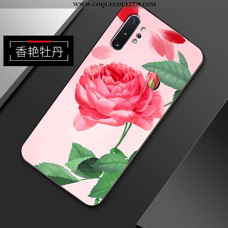Housse Samsung Galaxy Note 10+ Légère Étui Coque, Samsung Galaxy Note 10+ Modèle Fleurie Fluide Doux