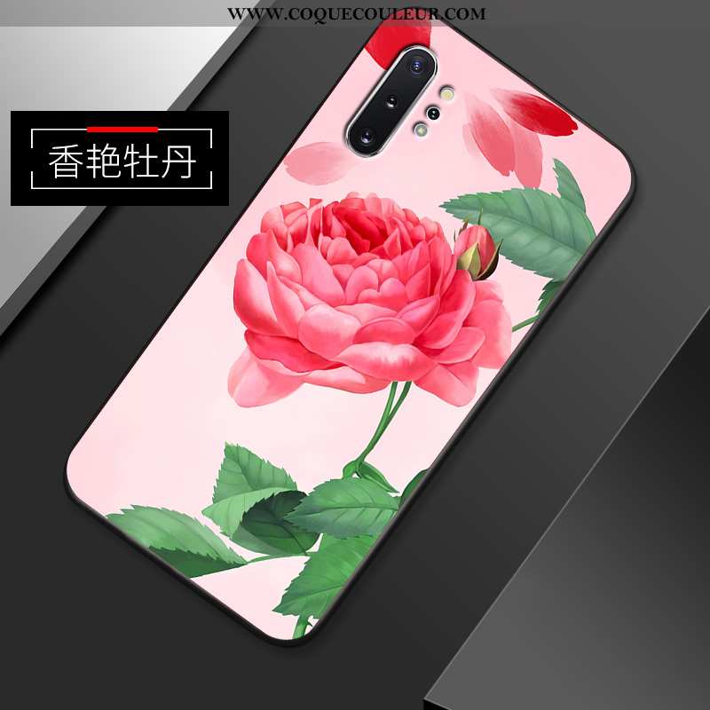 Housse Samsung Galaxy Note 10+ Légère Étui Coque, Samsung Galaxy Note 10+ Modèle Fleurie Fluide Doux