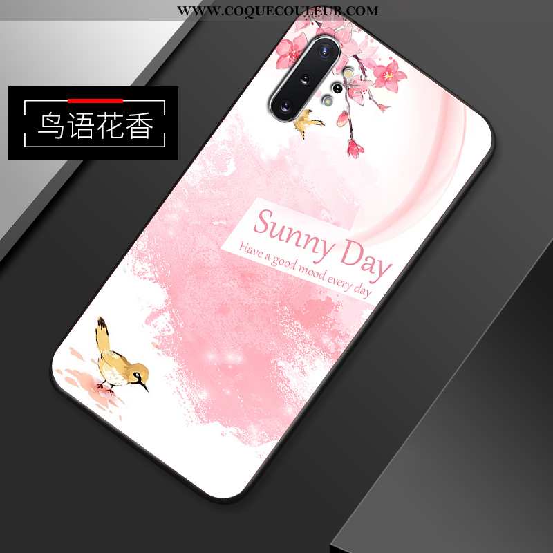 Housse Samsung Galaxy Note 10+ Légère Étui Coque, Samsung Galaxy Note 10+ Modèle Fleurie Fluide Doux