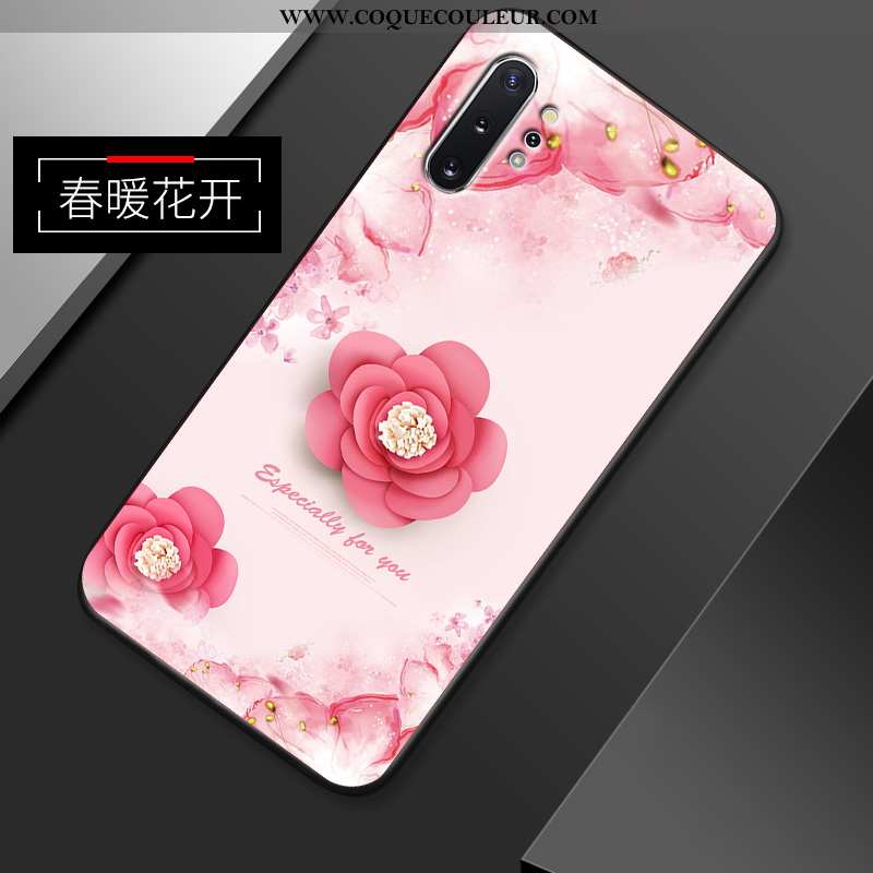 Housse Samsung Galaxy Note 10+ Légère Étui Coque, Samsung Galaxy Note 10+ Modèle Fleurie Fluide Doux