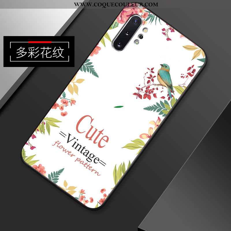 Housse Samsung Galaxy Note 10+ Légère Étui Coque, Samsung Galaxy Note 10+ Modèle Fleurie Fluide Doux