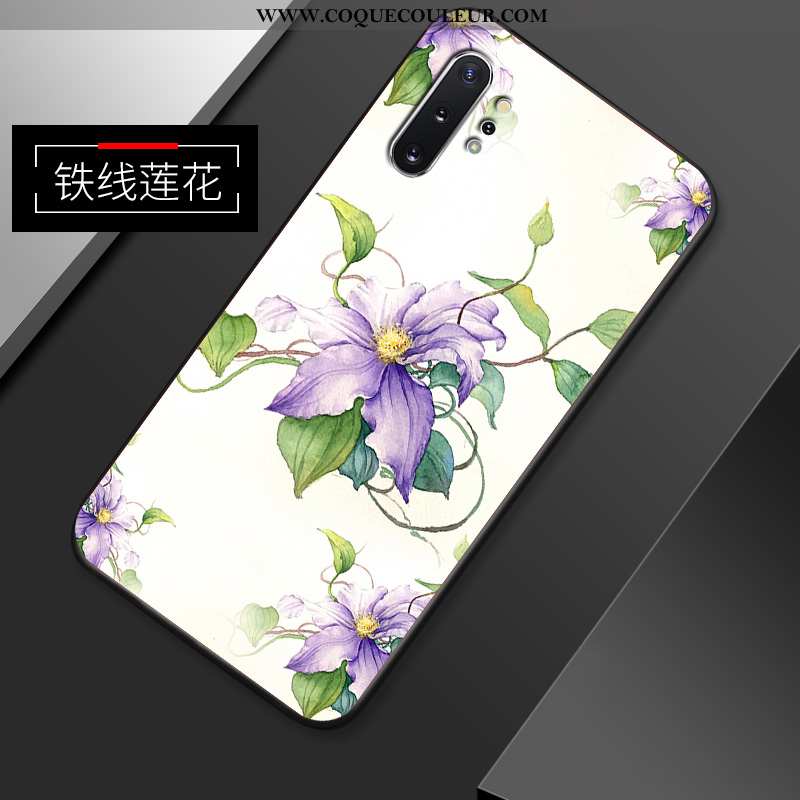 Housse Samsung Galaxy Note 10+ Légère Étui Coque, Samsung Galaxy Note 10+ Modèle Fleurie Fluide Doux