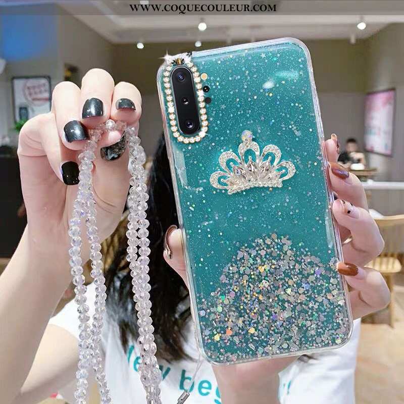 Étui Samsung Galaxy Note 10+ Fluide Doux Téléphone Portable Strass, Coque Samsung Galaxy Note 10+ Pr