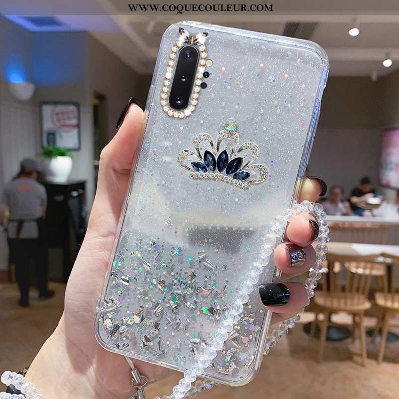 Étui Samsung Galaxy Note 10+ Fluide Doux Téléphone Portable Strass, Coque Samsung Galaxy Note 10+ Pr