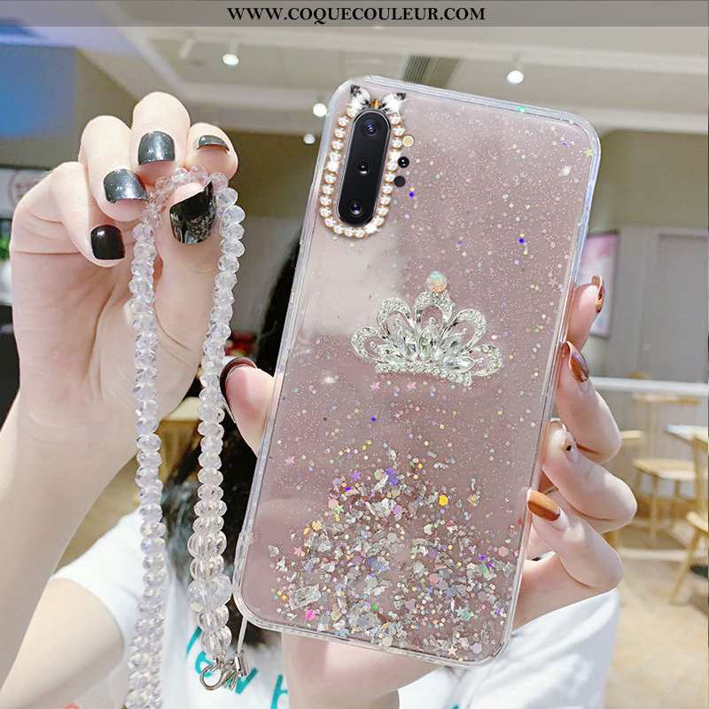 Étui Samsung Galaxy Note 10+ Fluide Doux Téléphone Portable Strass, Coque Samsung Galaxy Note 10+ Pr