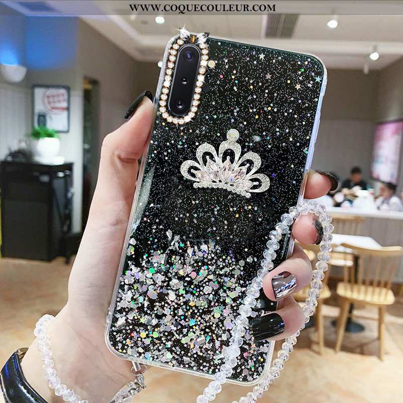 Étui Samsung Galaxy Note 10+ Fluide Doux Téléphone Portable Strass, Coque Samsung Galaxy Note 10+ Pr