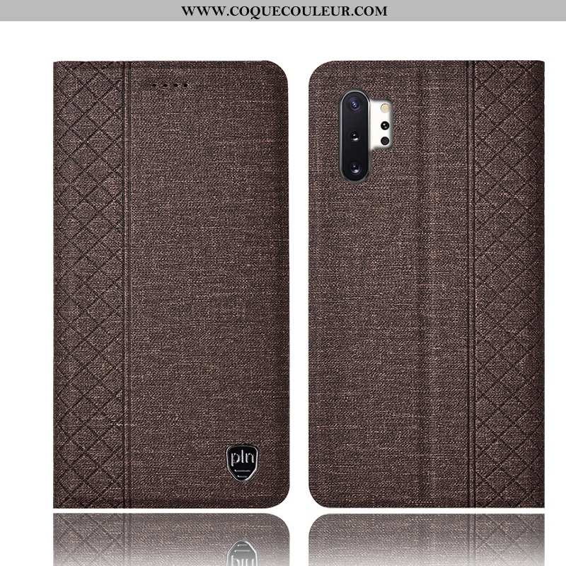 Housse Samsung Galaxy Note 10+ Protection Étoile Tout Compris, Étui Samsung Galaxy Note 10+ Cuir Gri