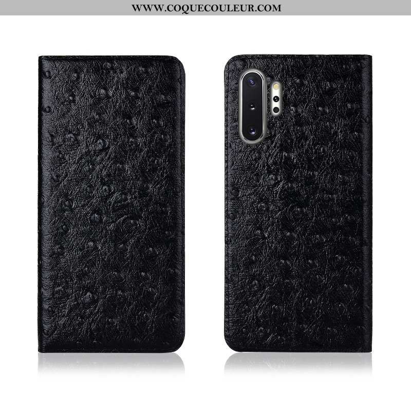 Étui Samsung Galaxy Note 10+ Protection Nouveau Incassable, Coque Samsung Galaxy Note 10+ Cuir Vérit