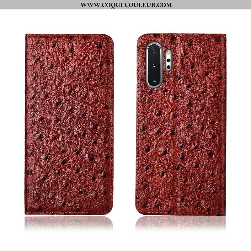 Étui Samsung Galaxy Note 10+ Protection Nouveau Incassable, Coque Samsung Galaxy Note 10+ Cuir Vérit